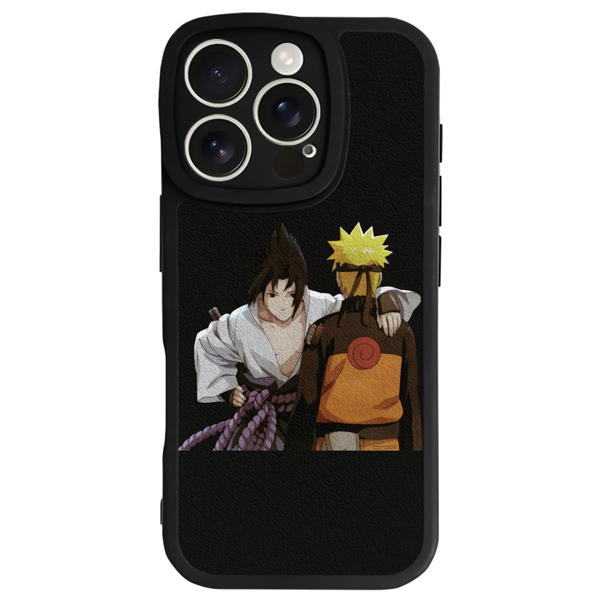 （画像用） NARUTO -ナルト- うちは サスケ Uchiha Sasuke 【iPhone 16シリーズ対応】シリコンスマホケース（レザー調） 材質：シリコン
